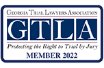 Georgia Trial Lawyers Association Protecting the Right to Trial by Jury Member 2022 logo